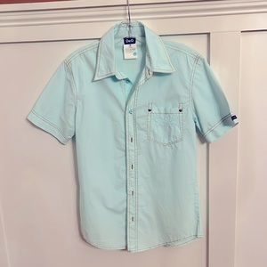 DG Dolce & Gabbana Mens Blue Short Sleeve Shirt Size S